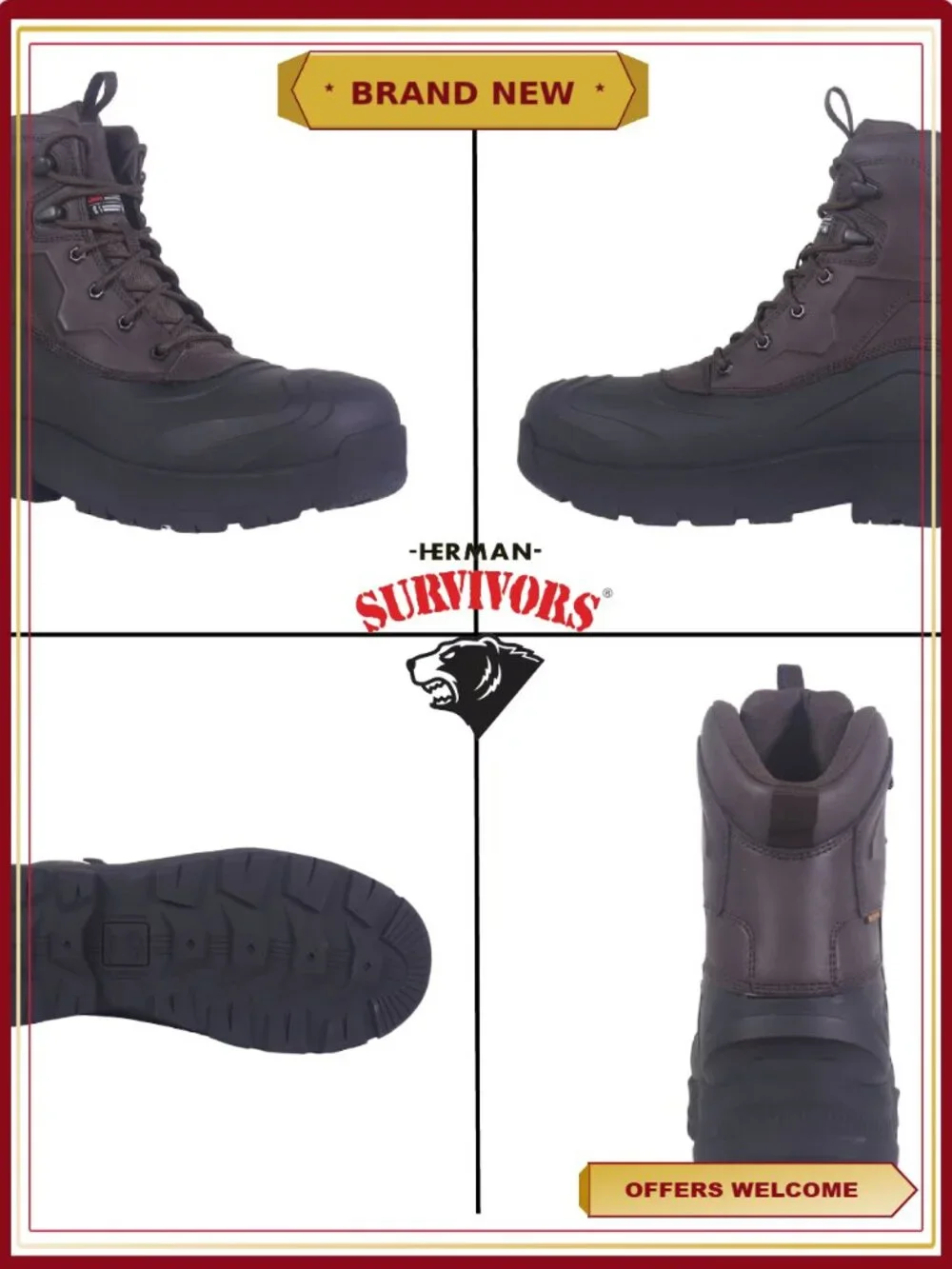 Men's Insulated Composite Toe Work Boots Freezer